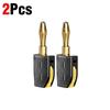 Audio Adapter Banana Plug No Solder Quick Connection Banana Plug Suitable for High Power Devices with 32A Current Capacity and Gold Plated Contact