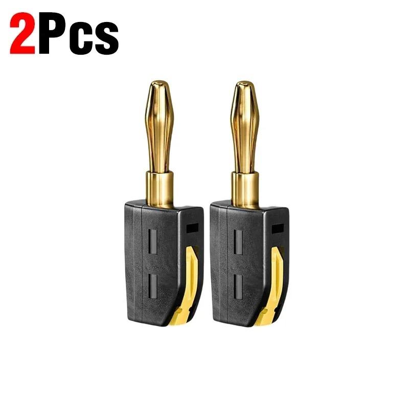 Audio Adapter Banana Plug No Solder Quick Connection Banana Plug Suitable for High Power Devices with 32A Current Capacity and Gold Plated Contact