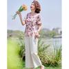 Past Moms' New Chinese Style Floral Summer Set