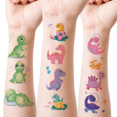 Nálepka s třpytivým dinosaurem Hračky Dětské nálepky na falešné tetování Nálepka na dětskou ruku
