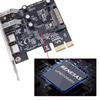 Xiwai USB PCI-E Express Card, 1 X USB 3.1 Gen1 5Gbps Dual Type-A & Type-C USB-C Female To PCI-E Adapter uPD720201 with Low Profile Bracket