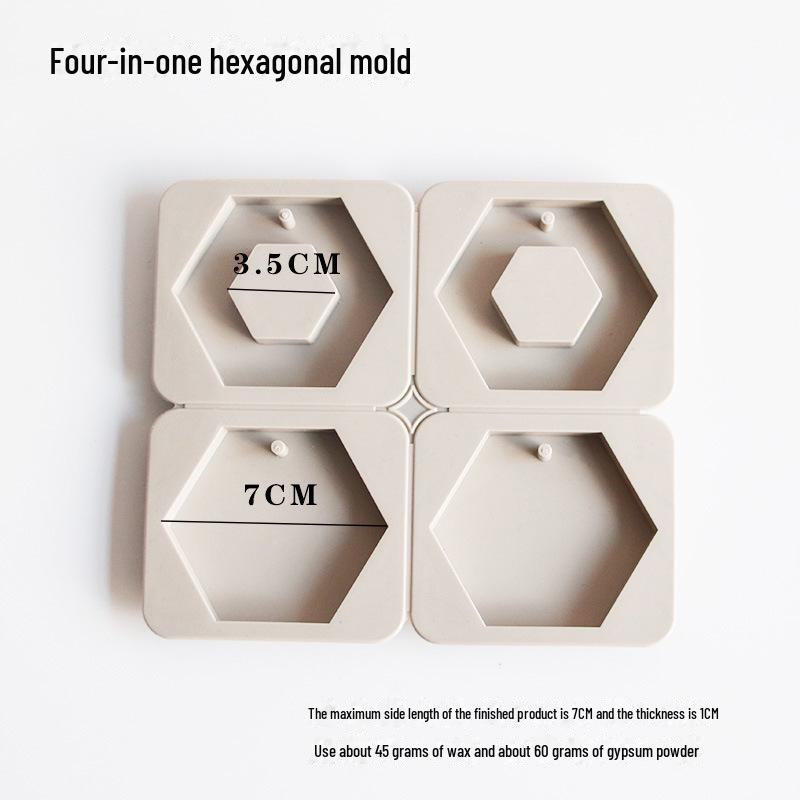 

Набор восковых и гипсовых форм для ароматерапии своими руками: Формы сердца и круга - 6 шт.