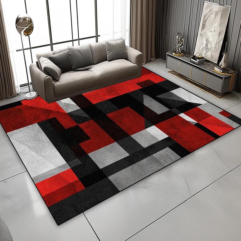 Nordic Abstract Art Luxury Carpets Living Room Geometric Home Decoration Washable Soft Rugs Sofa Area Bedroom Non Slip Floor Mat