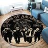 Sons of Anarchy Round Area Rug,Carpet Rug for Living Room Bedroom Sofa Playroom Decor,Non-slip Floor Mat