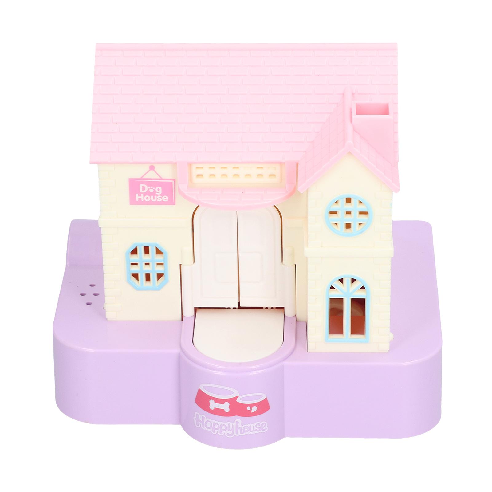 

Собачья будка Копилка Автоматическое проглатывание монет со световыми и музыкальными эффектами Игрушка Подарок для детей Фиолетовый Счастливый Пес