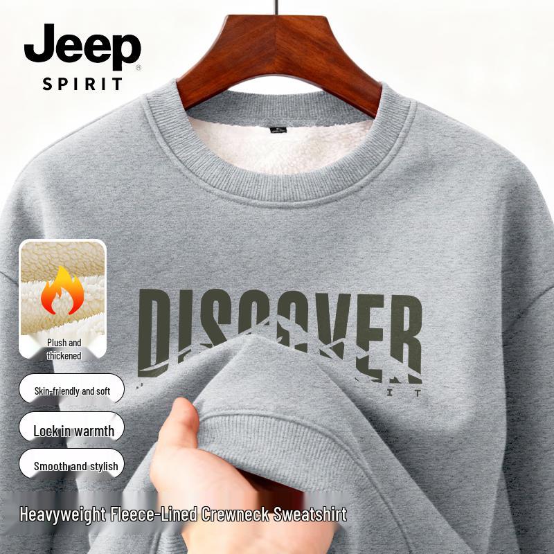 JEEP SPIRIT Men's Heavyweight Warm Pullover Hoodie