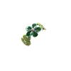 Exquisite Green Epoxy Flower Ring: Women's High-End Temperament Five-Petal Design