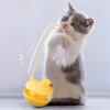 360 ° Rotation Tumbler Cat Toy Bite Resistant Duck Shaped Kitten Play Wand with Bells with Feathers Self Entertaining Toy