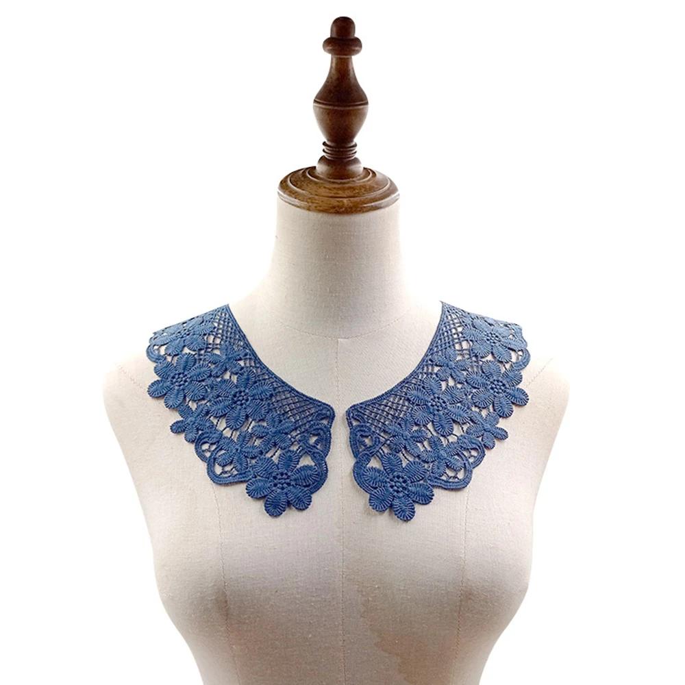 

Women s Fake Shirt Collar Milk Silk Detachable Collar DIY Sewing Fake Collar Clothing Sewing Accessories Lace Fabric Neckline