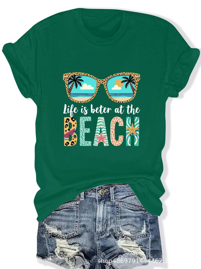 Women's Cross-Border Fashion Round Neck T-Shirt