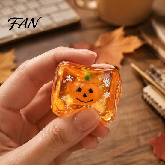 Stress Relief Squeeze Toy Halloween Ghost Cube Toy, Pumpkin Bat with Sensory Snowflake, Hand Relaxation for Party Favors Portable Ball