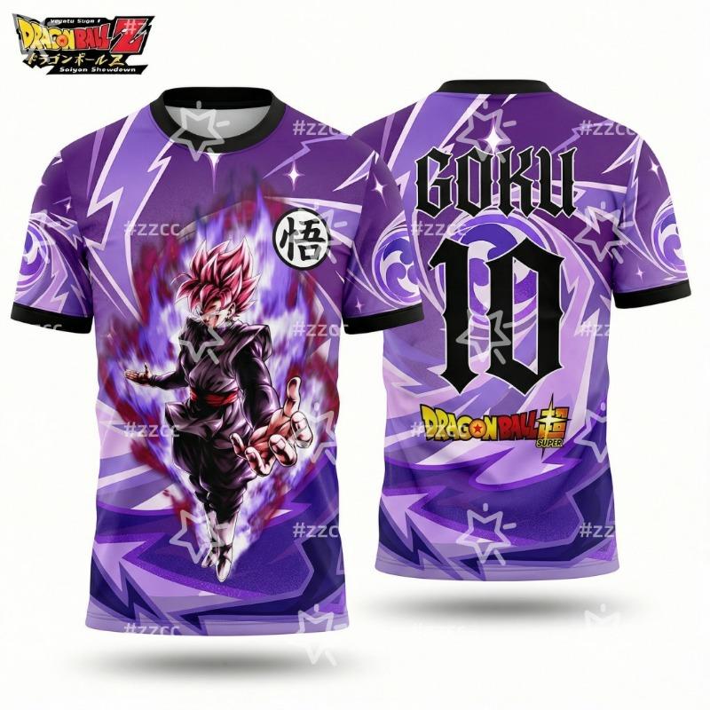 

Dragon Ball Goku Football Jersey Japanese anime graphic T-shirt SportsMen s T-Shirt Kid s Clothing S