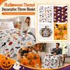 Halloween Flannel Throw Blanket Soft Cozy Plaid Decor for Couch Bedroom Holiday Fall