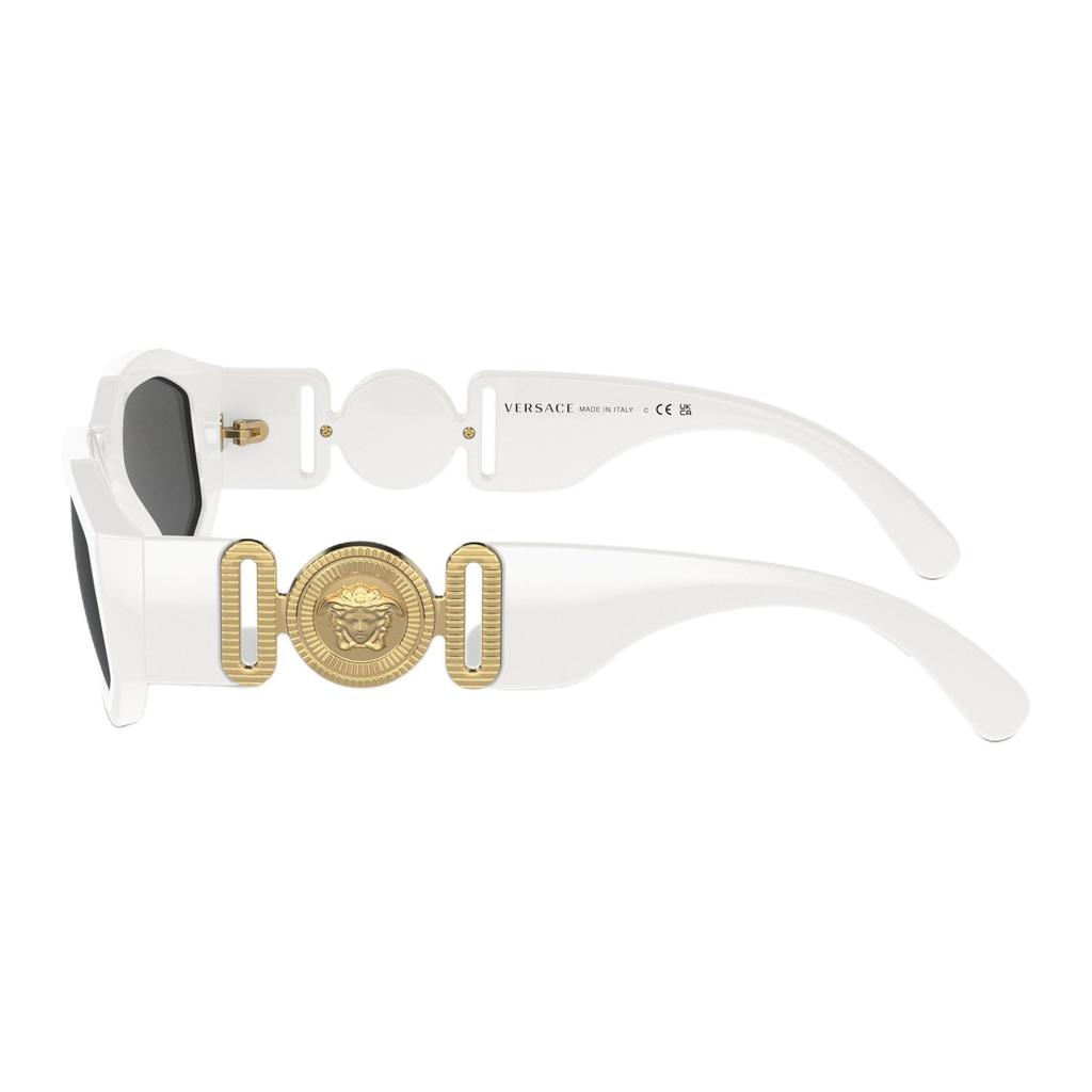 Versace Fashionable Elegant Gray Lens Rectangular Sunglasses Unisex Sunglasses 0VE436140187