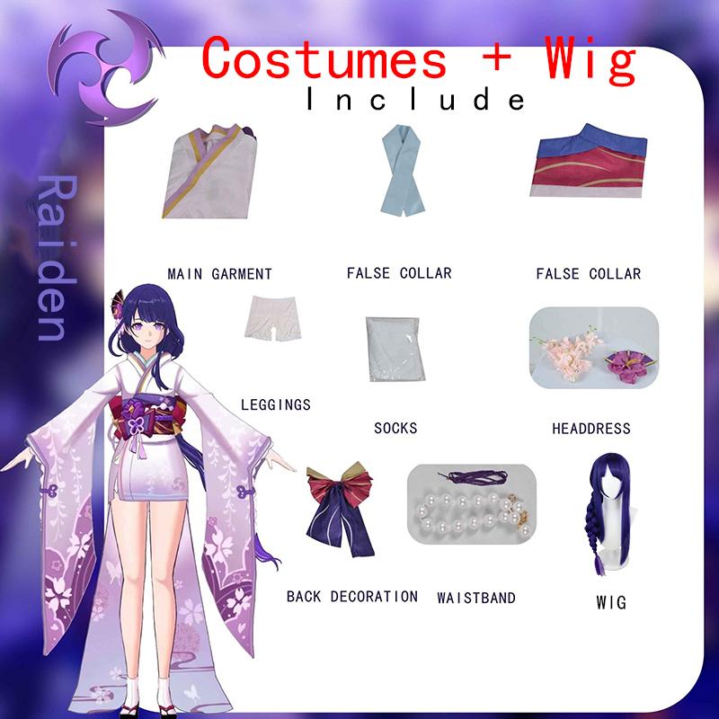 

Ysir Impact Cos Костюм Райдэн Воин Косплей Игра Анимация Кимоно Женский Эи COS M белый/синий