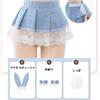REENEW Sexy Maid Cosplay Bunny Girl Light Tube Lover Costume, Blue, Open-Breasted, Alice, Rabbit, Sweetheart, Top, Backless, Cute, Seductive, Extreme,