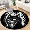 1pc FlamingFeline Office Round Area Rug, Under Office Chairs Bedroom Living Room Home Decor, Room Deco, Available in Various Sizes