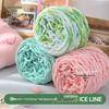 New 3.8 Liang Colored Ice Yarn: Thick Single-Strand for Crochet - Ideal for Shoes, Slippers, Scarves, and Seat Cushions.