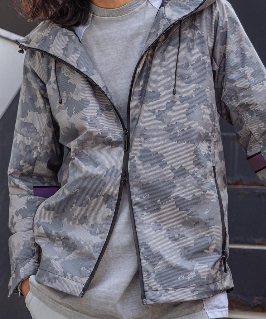 Workout Dna Russo Scotch Double Zipper Camo Windbreaker (Mesh Lining)
