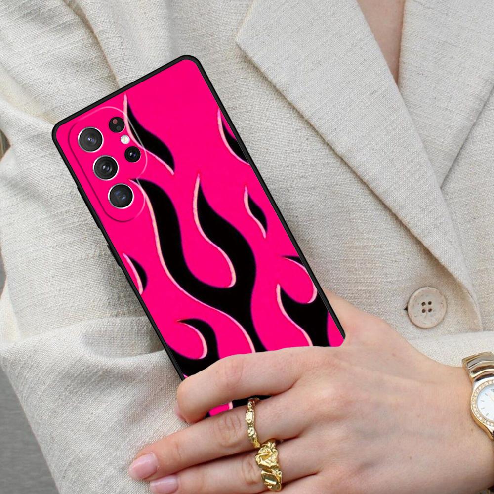 Fashion Design Flame Pattern Cell Phone Case for Samsung Galaxy S26 Ultra S25 S24 S23 S22 S21 S20 Note10 Cover