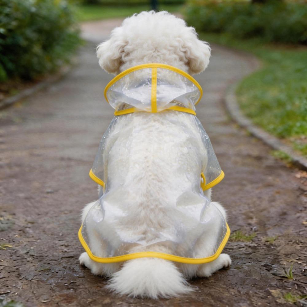 Dog Raincoat Transparent Whole Body Cover Waterproof Soft EVA Dog Walking Artifact on Rainy Days Small Medium-sized Pet Specific