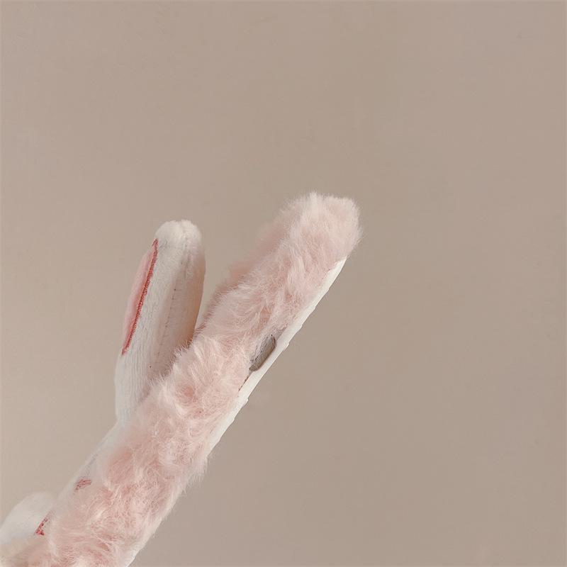 Cute Rabbit iPhone 12 Pro Max Plush Case with Invisible Stand and Anti-Fall Design