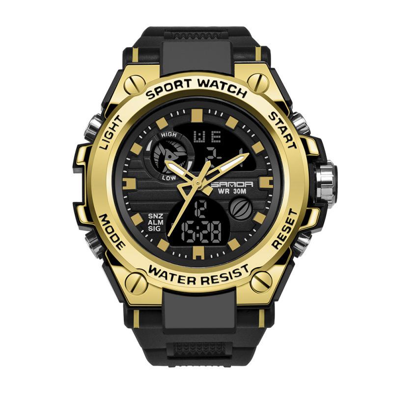 Sanda Large Dial 739 Male Student Fashion Multifunctional Double Display Waterproof Electronic Watch