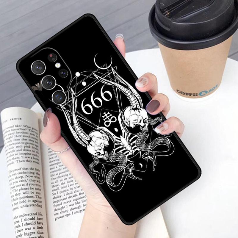 Devil Satan Phone Case Cover For Samsung Galaxy S24 S25 Ultra S21 S22 Ultra S10E Note 10 Plus Note 20 FE S23
