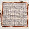 Simple Stripe Printing Imitation Silk Scarf, High-End Shawl, Versatile Neck, Women'S Fashion Temperament Square Scarf