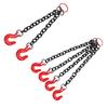 Metal Simulation Tow Chain with Hooks for RC Crawler Cars, Realistic Decorative Parts Double Hook + Quad Hook