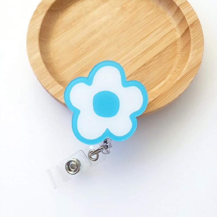 Flexible Rotating Card Holder With Vibrant Fashionable Petal Design Acrylic Construction And Adjustable Cord Length