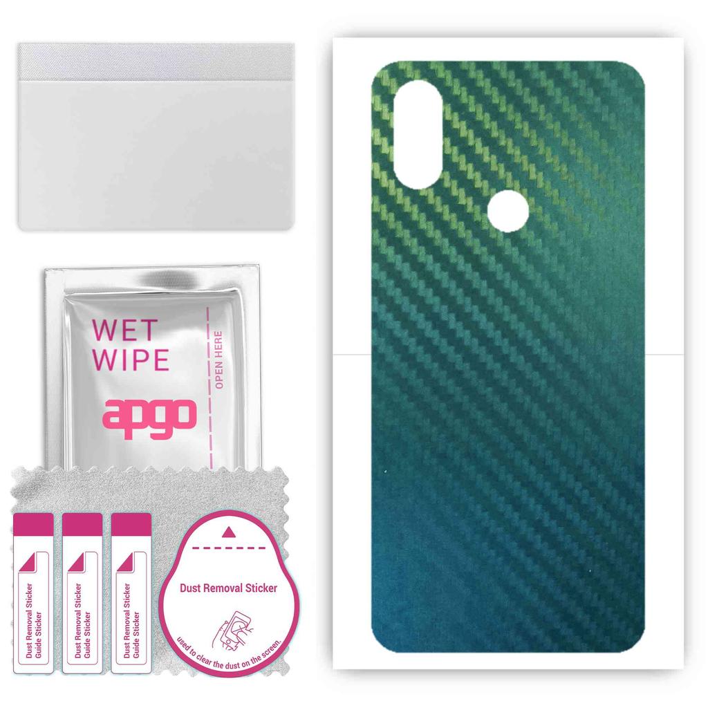 apgo Protective Skin Sticker for the Back Compatible with Xiaomi Mi A2 (Mi 6X), Wrap Film, Foil, Vinyl - Pattern Carbon Chameleon CAKA1