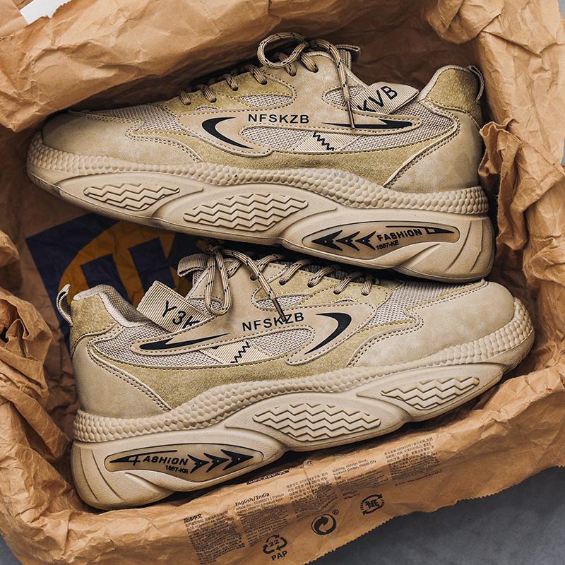 Black Men Casual Sneakers Fashion Breathable Mesh Thick Bottom Low-Top Male Jogging Platform Walking for Men Chaussure Homme