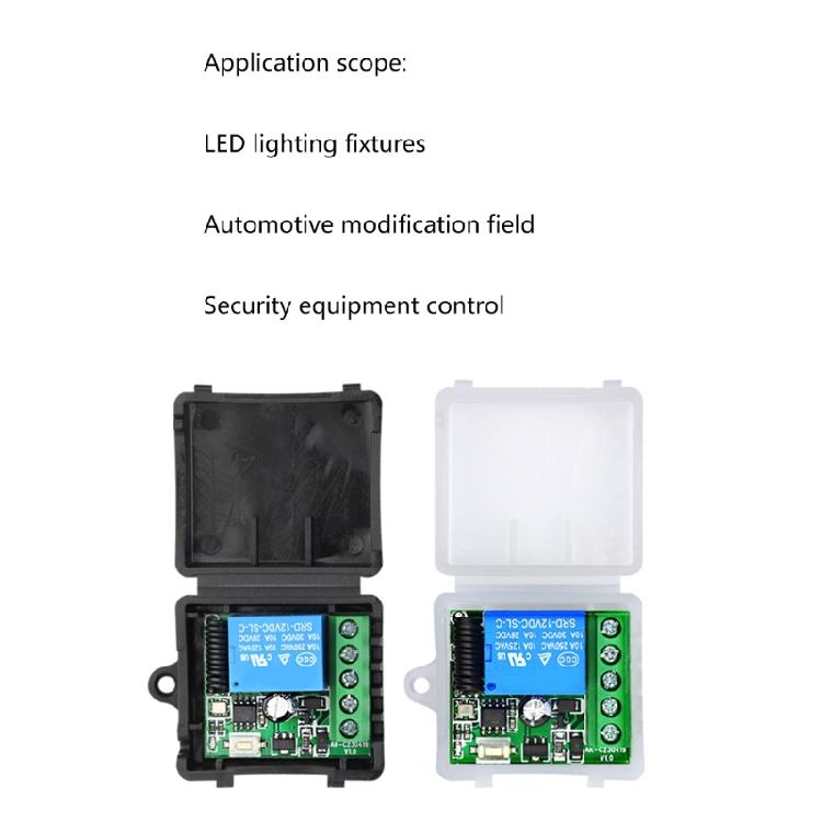 /433MHz Wireless Remote Control Switches 12V 10A 1CH Relays Module Receiver