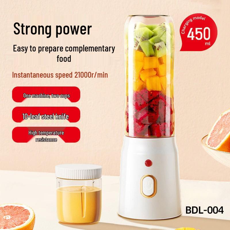 Compact Rechargeable Multi-Function Juicer & Ice Crusher for Baby Food, Smoothies, and Fruit Juice