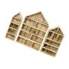3Pcs Wooden Boxes Shelves Wall Storage Rack for Miniatures Medals Crafts