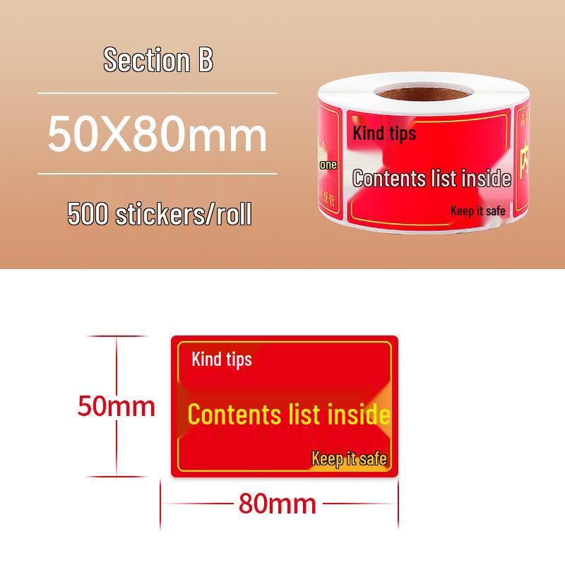 Large Fragile Label - Handle with Care: Do Not Drop, Do Not Press, Express Delivery, Heavy Pressure