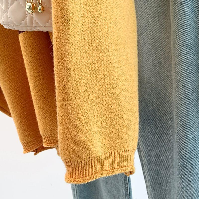 Sweater for Women Winter Thickened Pullover Warm Knitted Stretchy Long Sleeve Oversize Jumper Sweater Tops