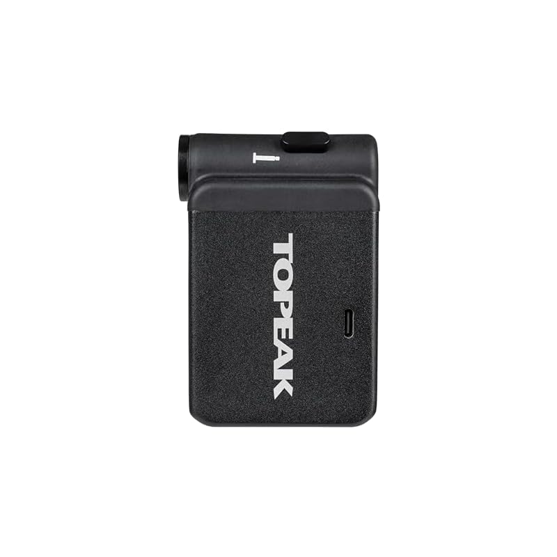 Topeak E-Booster Digital Electric Pump with Digital Gauge for Bicycle Tires, Black
