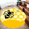 1pc Bee Honeycomb Round Chair mat office Area Rug - Non-Slip, Floor Mat for Office, Bedroom, Ideal home decor gift c0112145