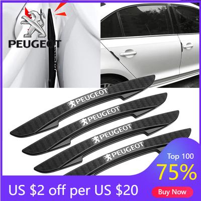 2026 Hot Car Sticker 4PCS Car Door Edge Protector Stickers Auto Anti Collision Strips For PEUGEOT 108 607 107 206 207 208 307 30