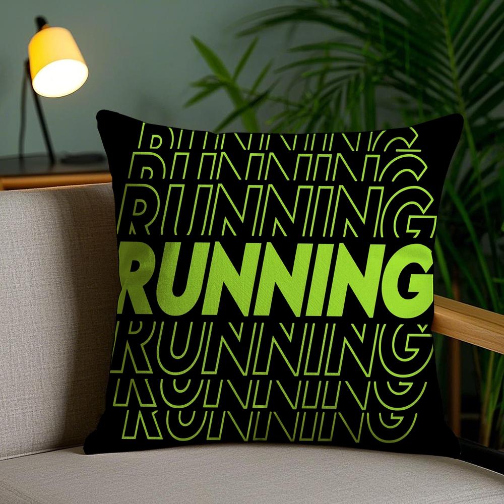 Fun Reduplication Words Cushion Cover Soft Short Plush Double-Sided Printing Home Decor Machine Washable Pillow Case Gift