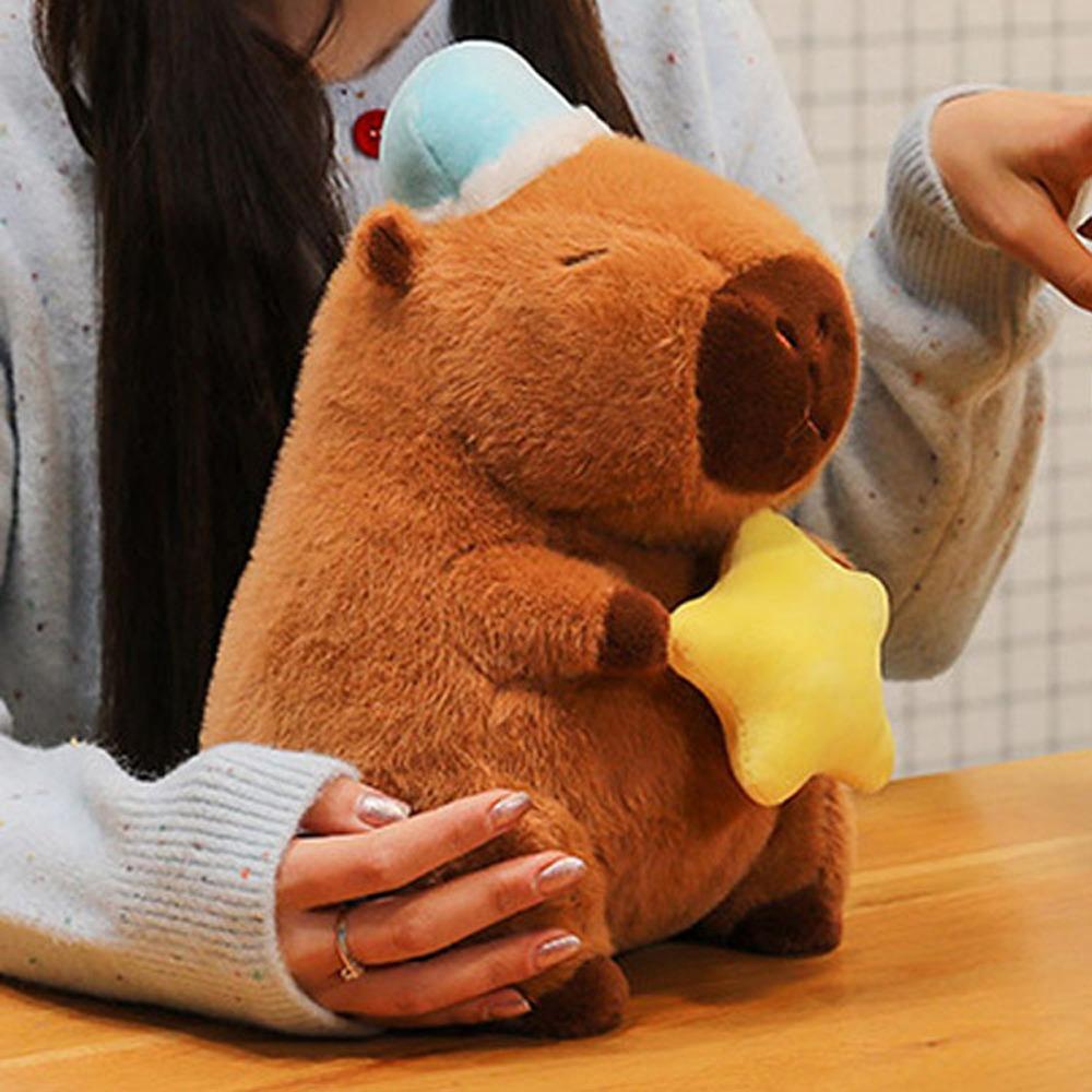 Moon Goodnight Capybara Doll Star Capybara Fluffty Doll Capybara Plush Toy  Children Gift