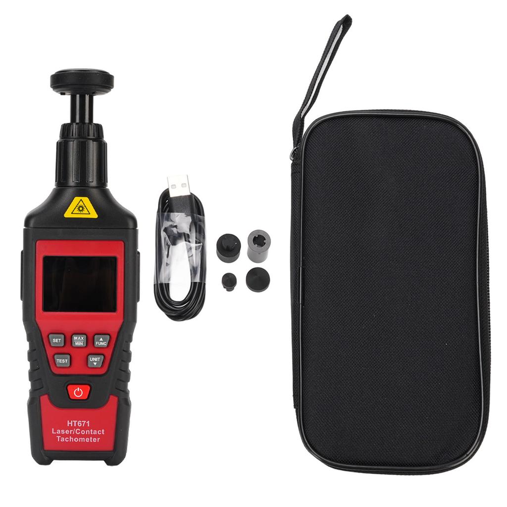 Digital RPM Tachometer High Accuracy Portable Contacting Type Tach Speed RPM Meter for Auto Motor