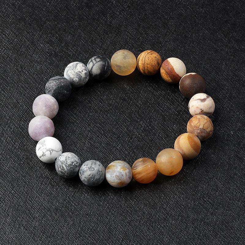 Universe Galaxy Eight Planets Bracelets Solar System Guardian Star Natural Stone Beads Bangles for Women Jewelry Drop Shipping