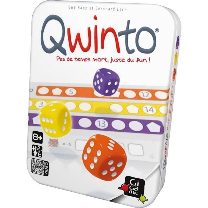 Jeu de plateau - gigamic - qwinto - 2 joueurs ou plus - a partir de 8 ans - 15 min
