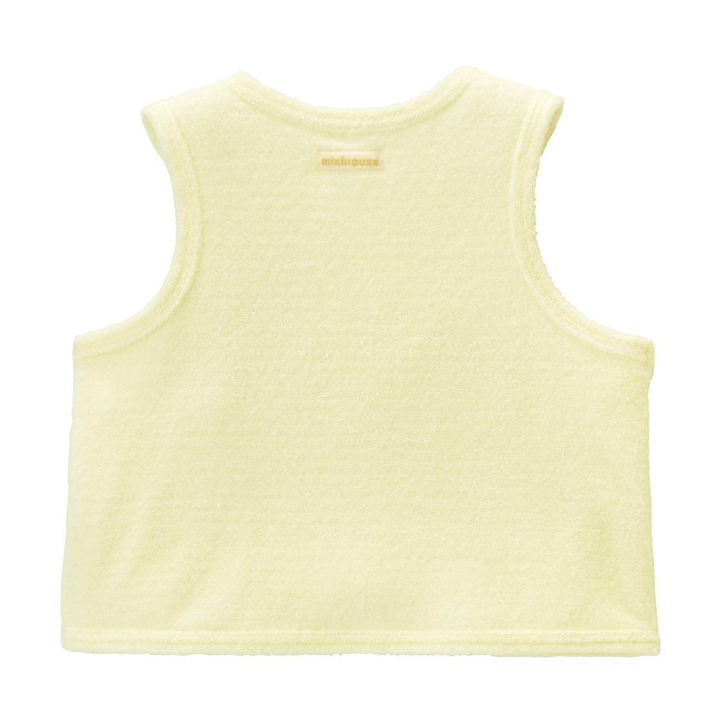 Short Made in Baby Baby Gelb [MIKI HOUSE] Mieder, Mieder, nicht gedrehtes Mieder, Weste, uni, Japan, Jungen, Mädchen, Neugeborene, Kleidung, 40-5717-491