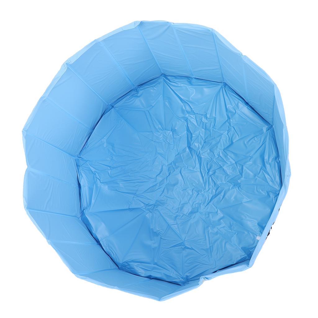 Folding Swimming Pool Water Proof PVC Non Inflatable Folding Kiddie Pool with Reinforced Support for Indoor Outdoor Type 1 35.4x35.4x17.7in