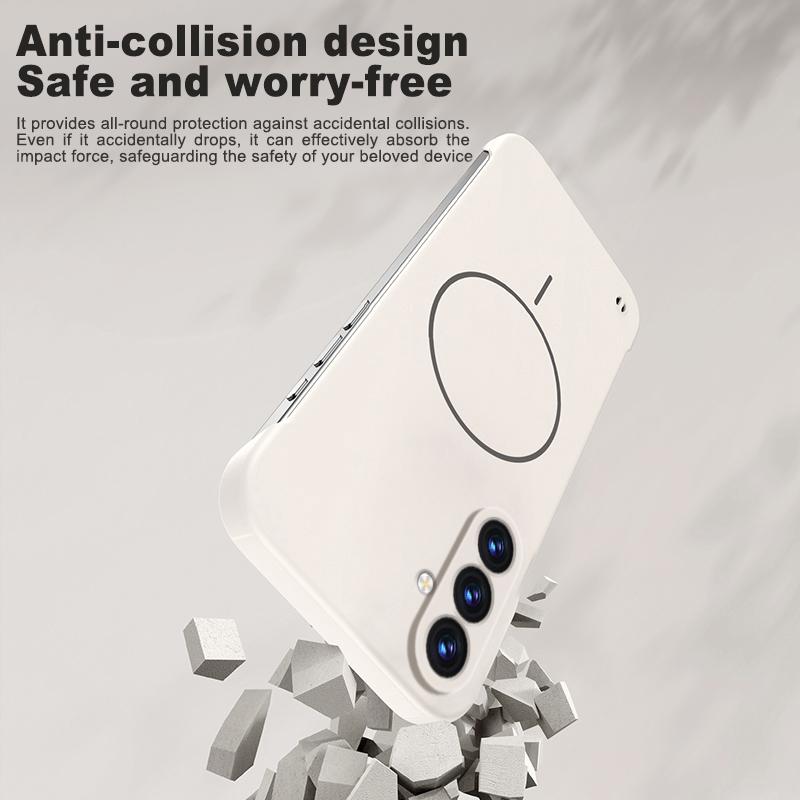 Ramlöst Magnetiskt Trådlös Laddning Telefonfodral För Samsung Galaxy A57 A37 5G Smalt Hårt Bakskydd