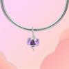 Copper Powerful Purple Dragon Pendants Charms Fits Genuine Charms Bracelet Women DoItYourself Jewellery Gifts